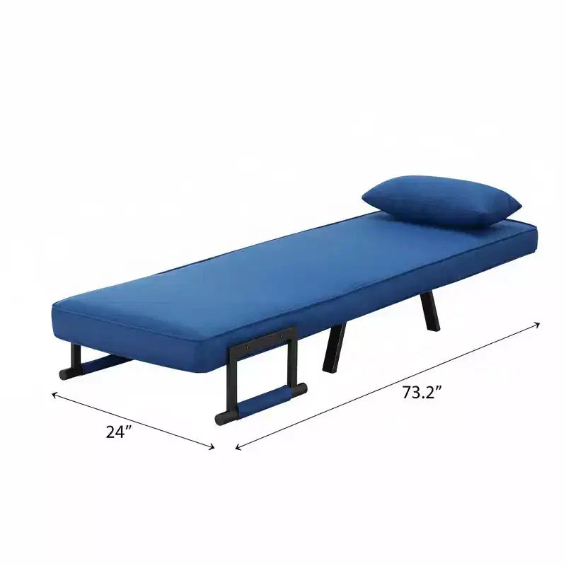 Divano letto convertibile 4 in 1 con schienale regolabile in 5 posizioni, sedia a sdraio pieghevole e cuscino lombare
