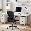 Sedia da ufficio ergonomica con schienale alto, supporto lombare regolabile, poggiatesta e braccioli ribaltabili, capacità 136 kg