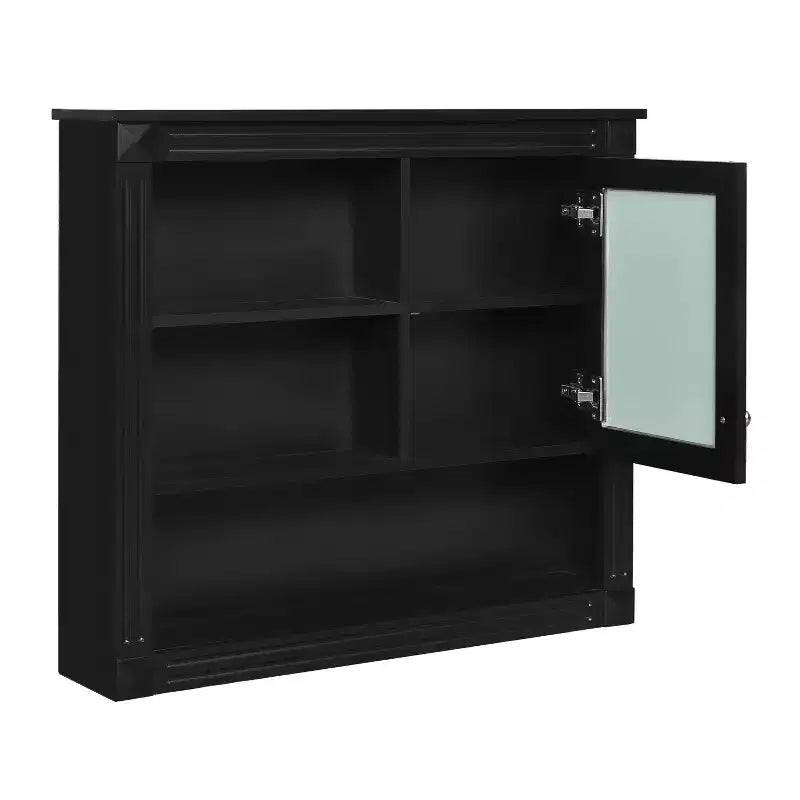 Mobiletto a muro da bagno con specchio da 32", 4 ripiani regolabili, MDF resistente all'umidità