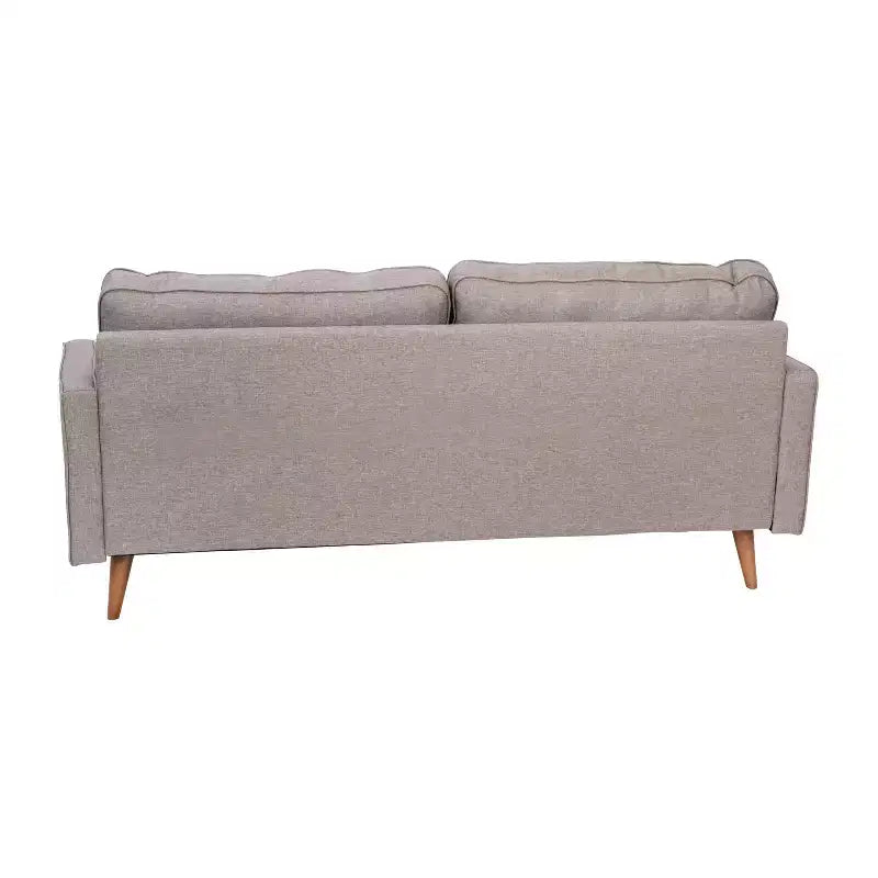 Divano a 3 posti in stile Mid-Century Modern, supporto con molle insacchettate, cuscini dello schienale rimovibili e gambe in legno