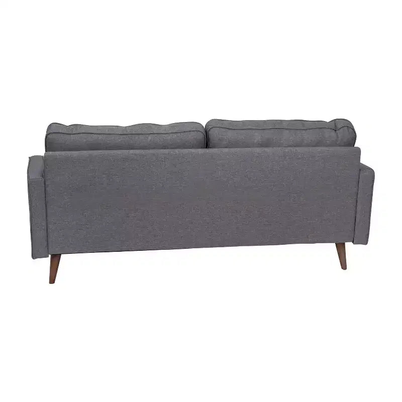 Divano a 3 posti in stile Mid-Century Modern, supporto con molle insacchettate, cuscini dello schienale rimovibili e gambe in legno