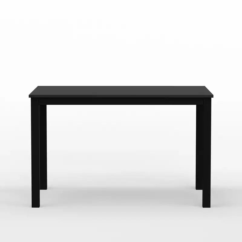 Tavolo da pranzo rettangolare in legno di caucciù massiccio da 48", base a 4 gambe, 4 posti a sedere