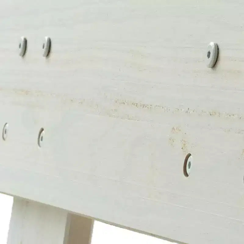 Letto matrimoniale in stile rustico con testiera a doghe, letto a piattaforma in legno di pino massiccio, capacità 340 kg